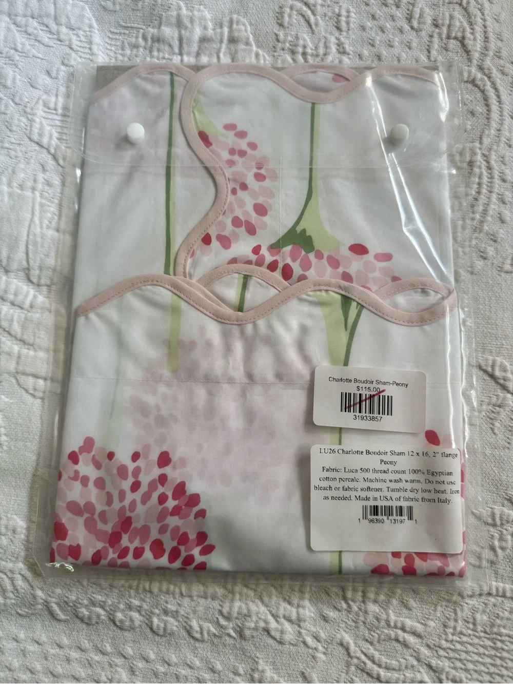 Matouk Lulu DK Charlotte Boudoir Sham-Peony